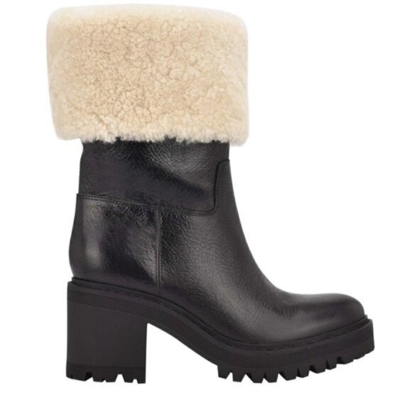 Marc Fisher Shoes - Marc Fisher LTD WILLOE LUGSOLE BOOTIE Black Leather
